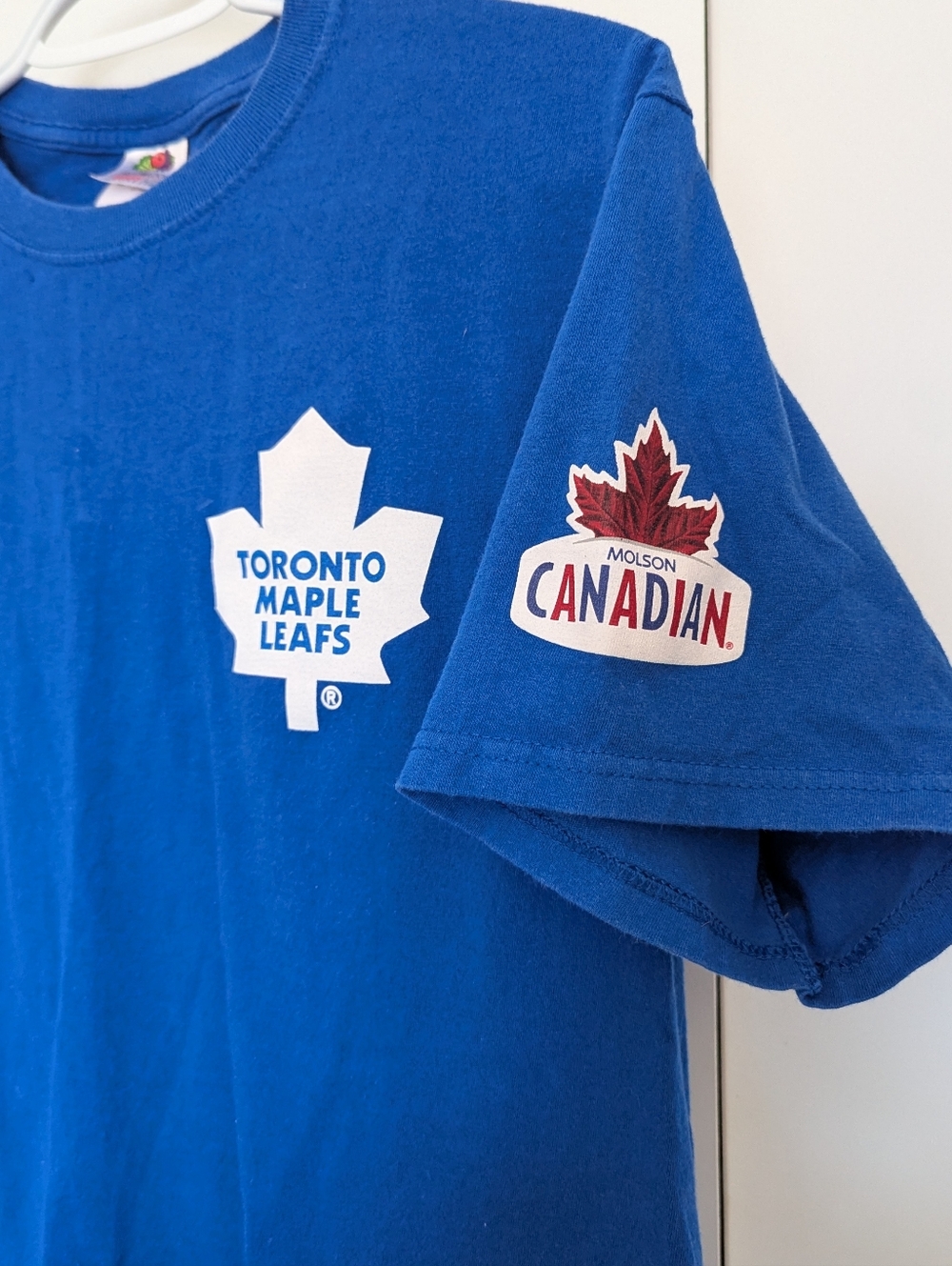 Vintage Fruit of the Loom Royal Blue Toronto Maple Leafs Short Sleeve Tee - Picture 2 of 4